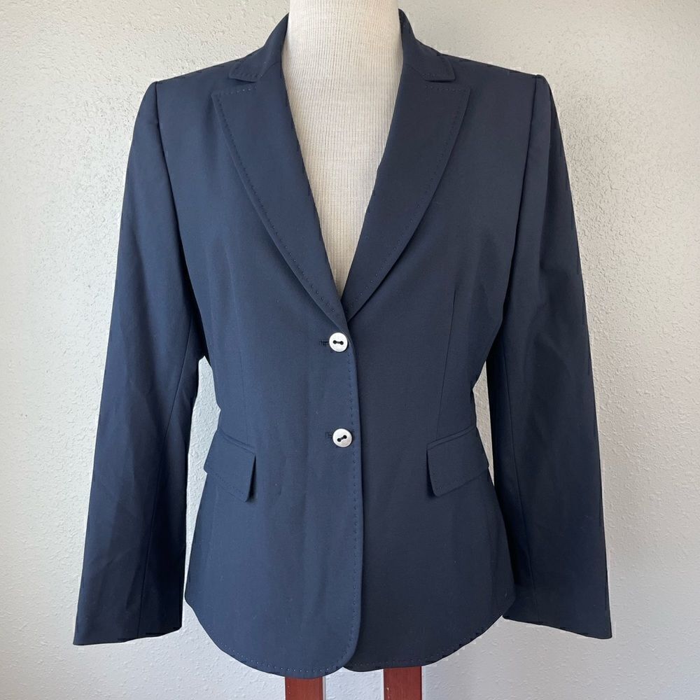 Tahari by Arthur S. Levine Blue Dress Jacket Size 10P EUC